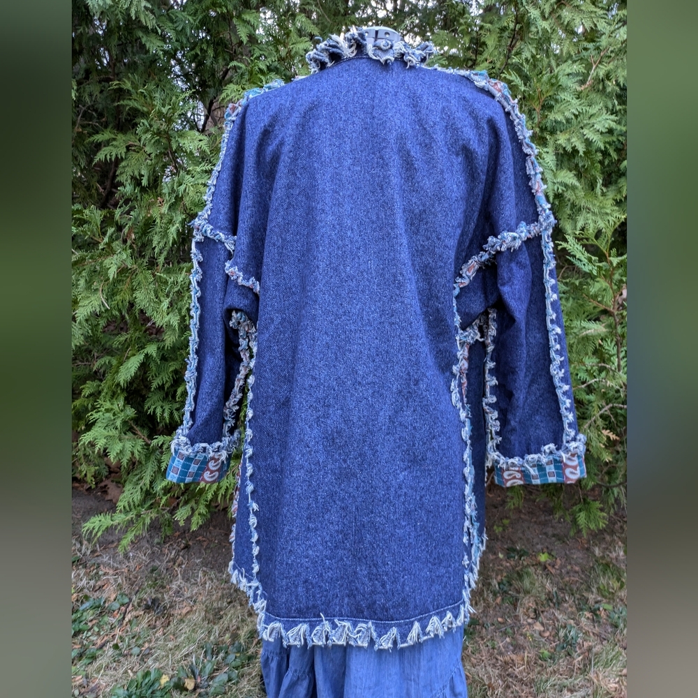 Fabulous Patchwork Denim Western Jacket. Size L-Xl - image 5